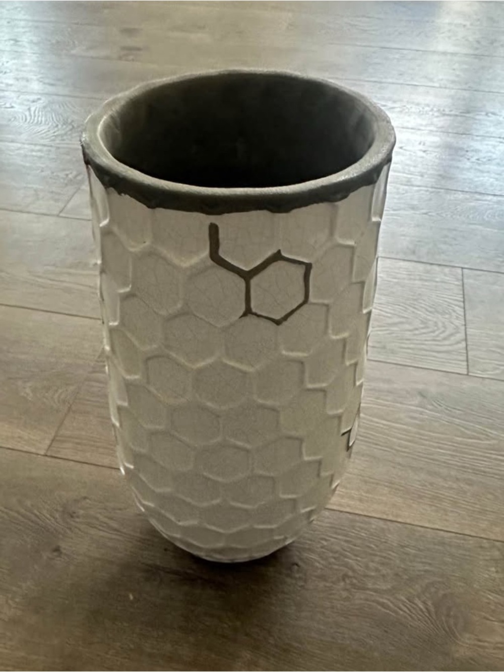 west elm white honey comb vase